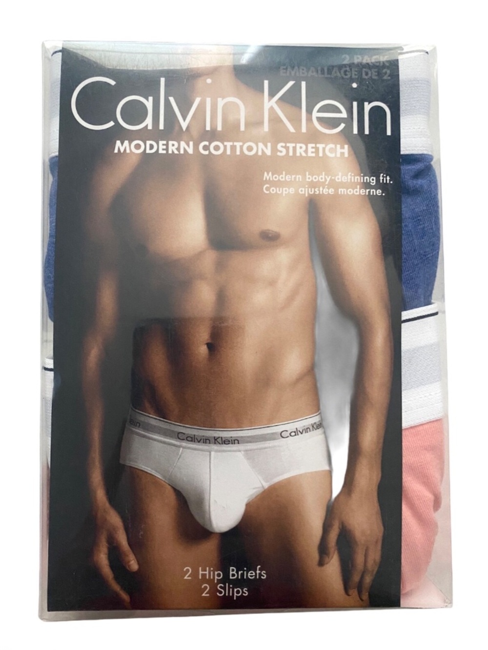 Calvin Klein Modern Cotton Stretch 2 Pack Hip Brief Underwear NB1084 - 910 XL